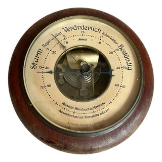 Art Nouveau Weather Station in Wood by A. Wachtel, Dresden, Early 1900s For Sale