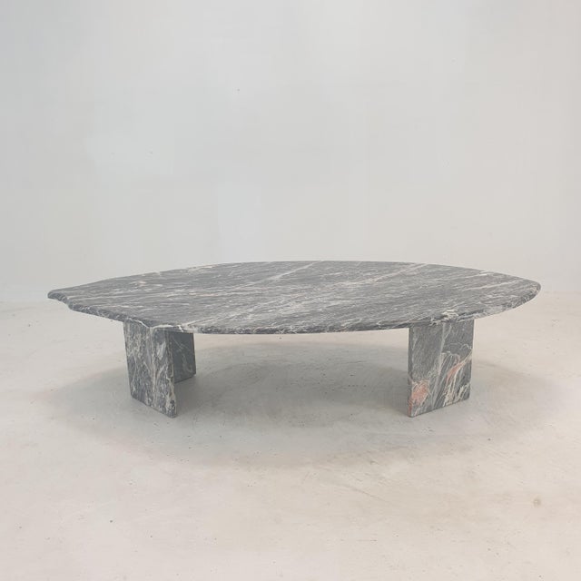 Italian Marble Leaf Shape Coffee Table, 1980s For Sale - Image 6 of 18