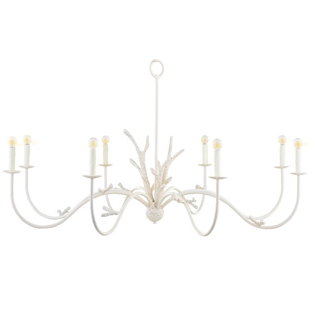 Coastal Coral Chandelier by Lowcountry Originals For Sale - Image 3 of 3