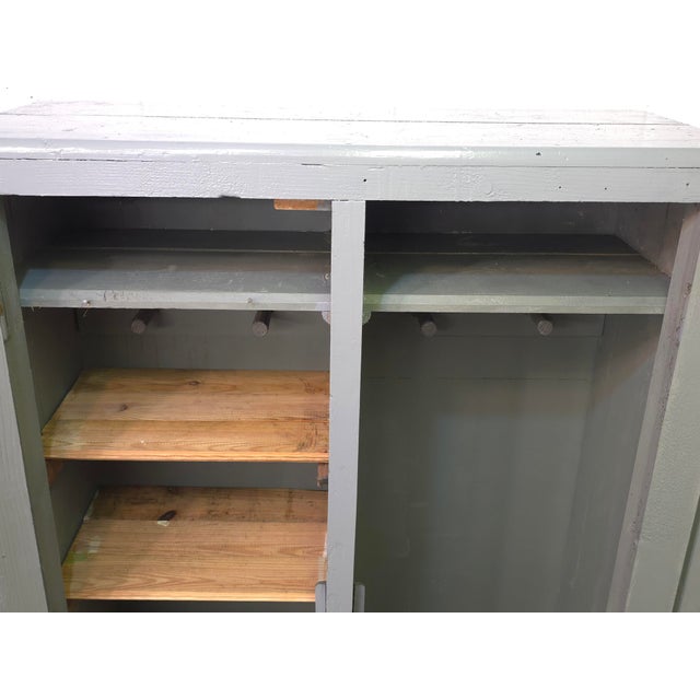 Curved Workshop Locker in Wood, 1950s For Sale - Image 14 of 18