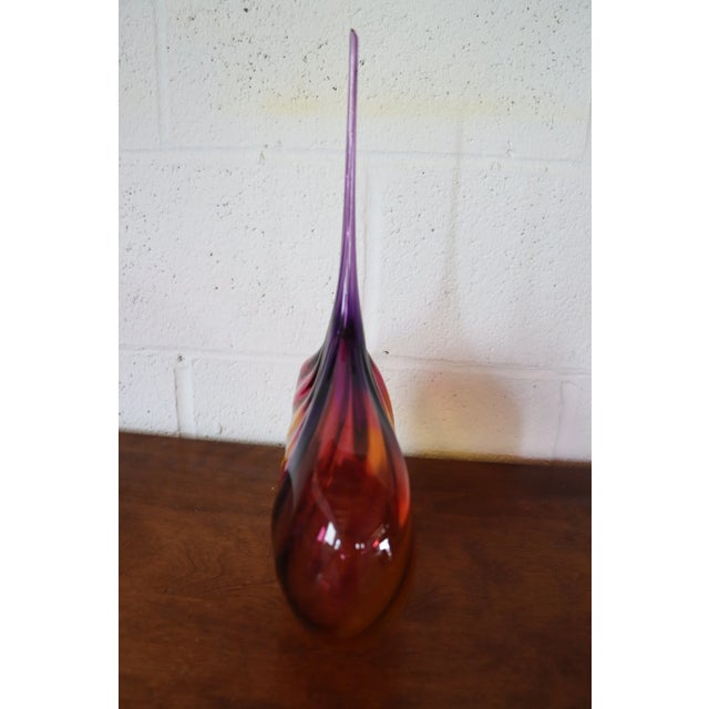 Glass Art Glass Teardrop Vase For Sale - Image 7 of 9