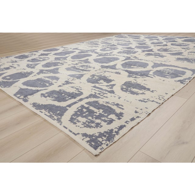 Slate Gray Contemporary Turkish Moroccan Rug, 09'11 X 14'02 For Sale - Image 8 of 10