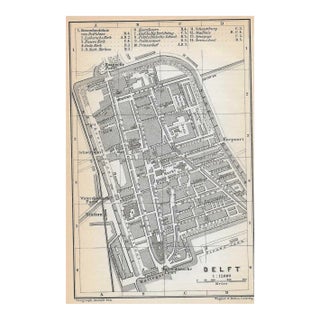 Antique Dutch Map of Delft For Sale