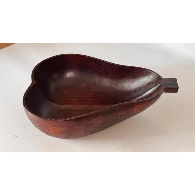 Wood Vintage French Wooden Pear-Shaped Bowl, 1970s For Sale - Image 7 of 14