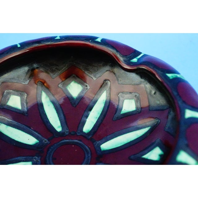 Vintage Art Deco Futurist Ceramic Ashtray by Fama F.A.M.A. Ascoli Piceno, 1930s For Sale - Image 16 of 18