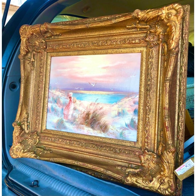 17th Century 17th Century 10424 Louis XV Art Frame Gold Gilt Later Period Artwork Heavy Solid Carved Wood Artwork Frame For Sale - Image 5 of 12