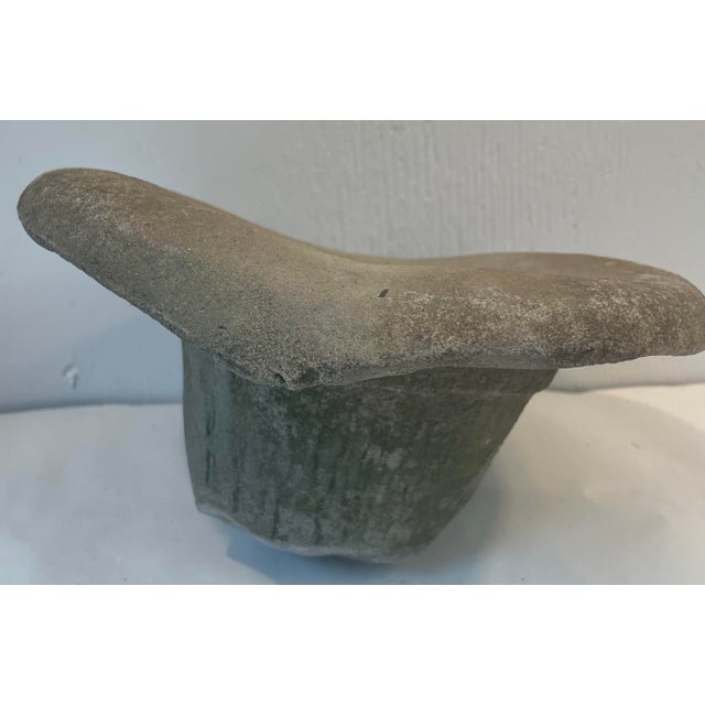 Vintage Aged Concrete Hat Garden Ornament or Planter For Sale In Dallas - Image 6 of 7