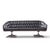 Chromcraft Mid Century Tufted Sofa This sofa measures: 81 wide x 30.5 deep x 29 inches high, with a seat height of 17.25...