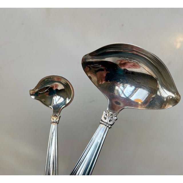 Danish Karina Horsens Sauce Spoons in Sterling Silver, 1941, Set of 2 For Sale - Image 3 of 7