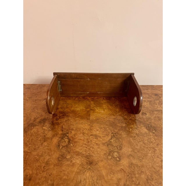 Antique Victorian Walnut and Brass Mounted Sliding Bookends, 1860, Set of 2 For Sale - Image 4 of 7