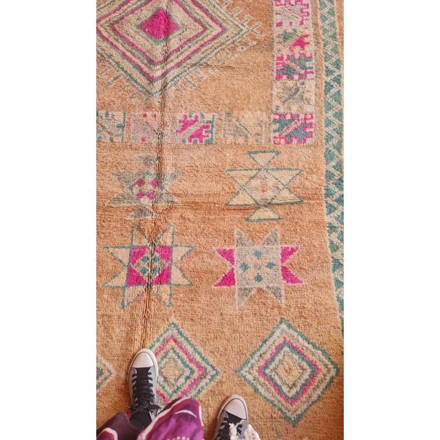 Moroccan Handwoven Pink Rug For Sale - Image 10 of 13