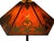 Miller Lamp Company Antique 1910s Edward Miller Table Lamp With Original Copper Finish, 1920s Orange and Gold Mica Shade With Rewired Pullchain Socket For Sale - Image 4 of 18