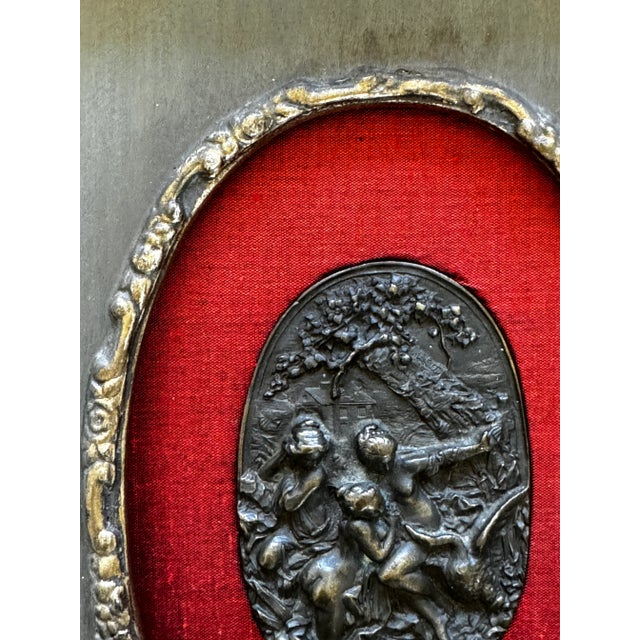 Wood Napoleon Emperor Co. Framed Leda & the Swan Nude Relief on Brass Buckle For Sale - Image 7 of 8