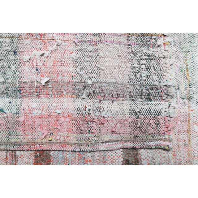 1970s Vintage Turkish Hand-Knotted Wool Cotton Beige Small Kilim Area Rug For Sale - Image 5 of 11