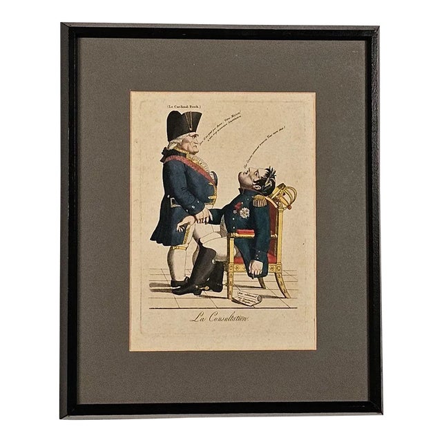 "La Consultation", Political Engraving, France, Early 19th Century For Sale