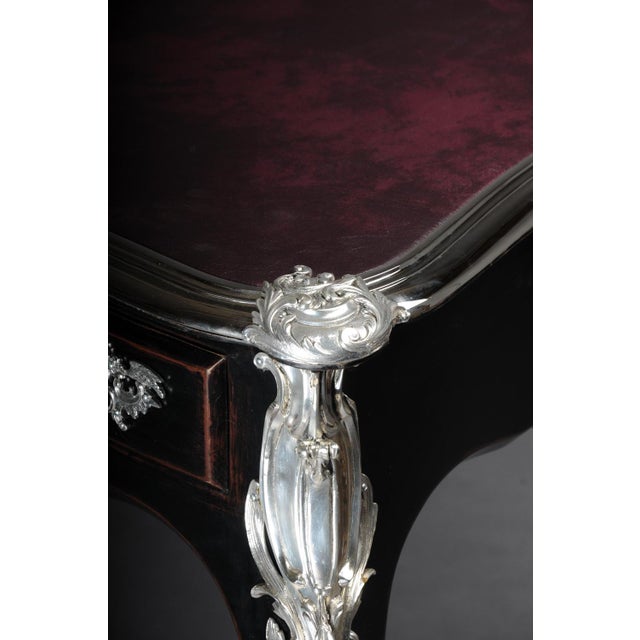 Vintage Writing Desk in Beech and Leather For Sale - Image 13 of 18