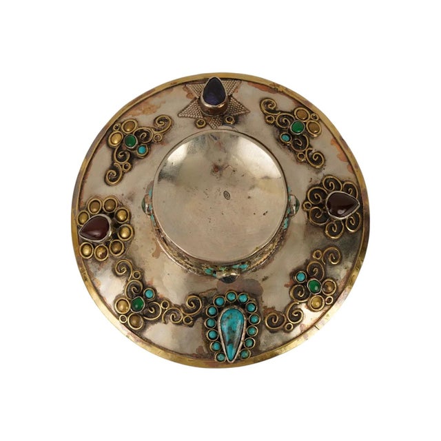 Late 19th Century Antique Judaica Silvered Silver Ritual Water Dish Mayim Achronim Vessel For Sale - Image 5 of 7