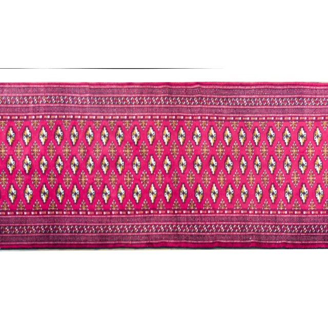 Magenta Vintage Persian Turkman Rug For Sale - Image 8 of 16