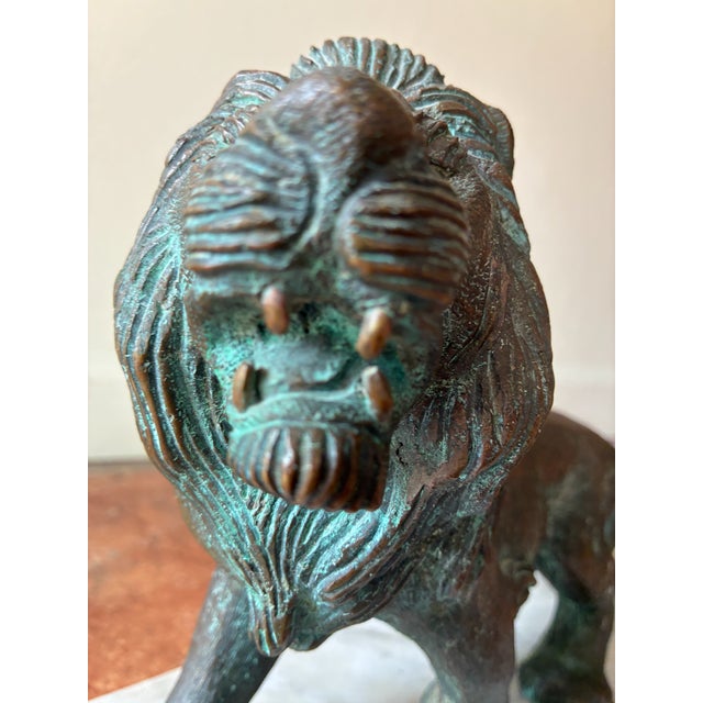 Bronze Lion Statue For Sale - Image 4 of 11
