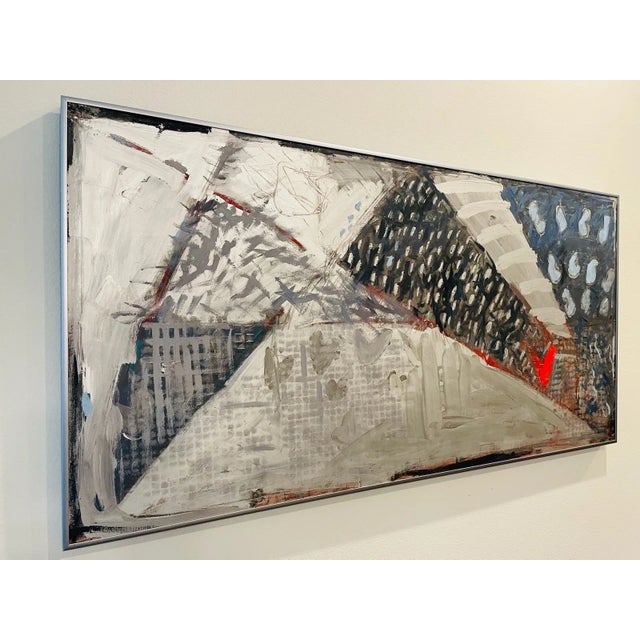 California Mix Media Two Impressionist Abstract Signed Oil on Panel For Sale - Image 14 of 17