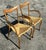 Wood Vintage Boho Rush Seat Arm Chairs - a Pair For Sale - Image 7 of 10