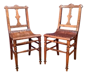 Art Nouveau Chairs, 1890s, Set of 2