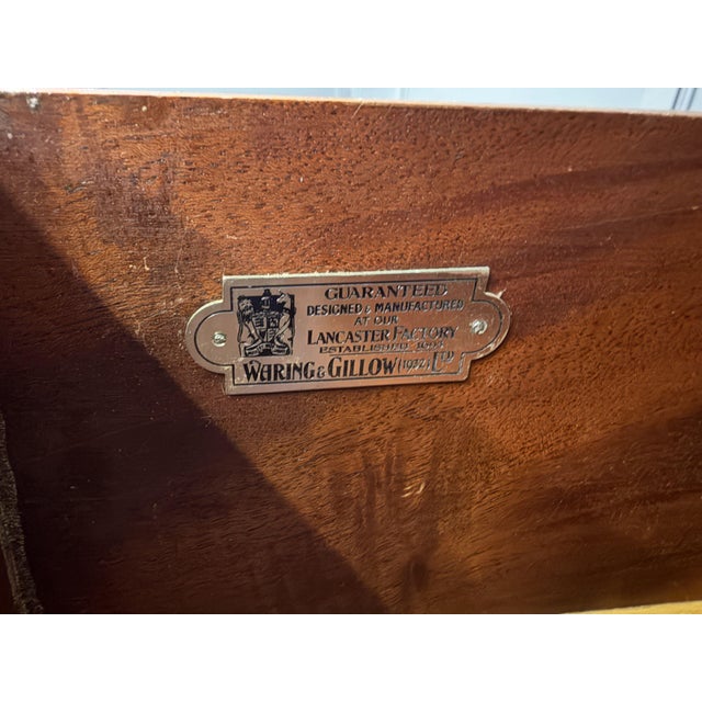 1930s Vintage Art Deco Burr Walnut Chest of Drawers from Waring & Gillow, 1932 For Sale - Image 5 of 16