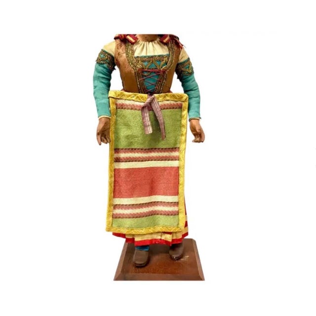 Wood 18th Century Neapolitan Crèche Figure, Polychromed Terracotta, Italy For Sale - Image 7 of 11