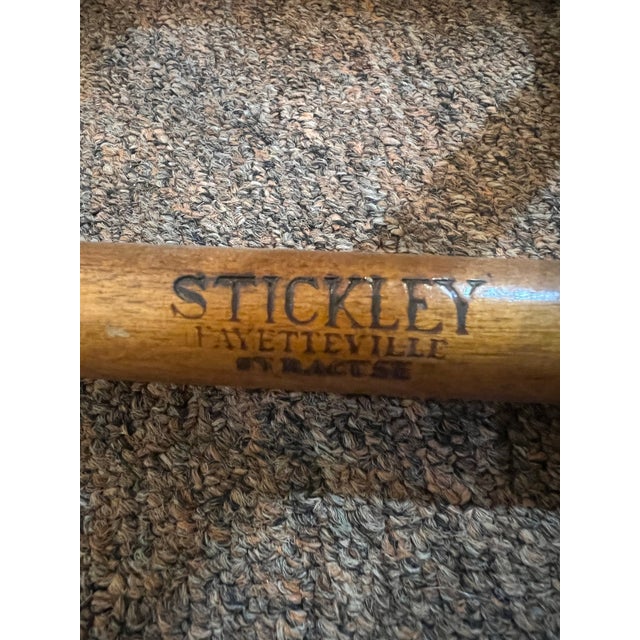 Wood Stickley Ladder Back Rush Seat Chairs Set of 4 Early 20th Century For Sale - Image 7 of 12