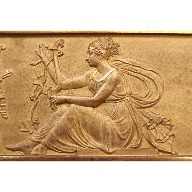 Metal French Gilt Bronze Mantel Clock For Sale - Image 7 of 18