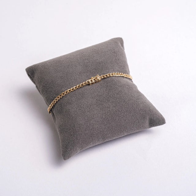 Rocks With Soul Rocks With Soul Cuban Link with 5 Bezel Set Diamonds Bracelet For Sale - Image 4 of 5