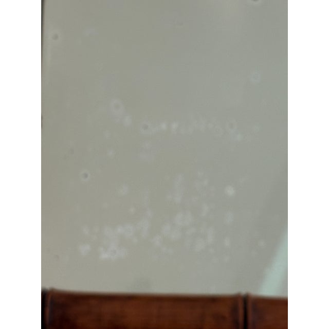 Antique French Faux Bamboo Wall Mirror, Petite Turned Wood Frame #3 of 3 Similar Mirrors Listed For Sale - Image 17 of 18