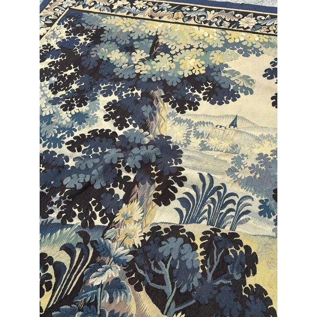 Vintage French Aubusson Tapestry in Silk and Wool, 1930s For Sale - Image 15 of 18