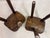 Rustic Brutalist Tripod Stools in Elm, 1960s, Set of 2 For Sale - Image 16 of 17