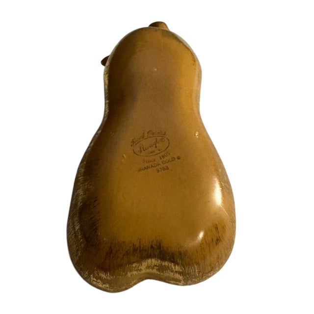 Vintage Stangl Pottery Granada Gold Pear Dish For Sale - Image 9 of 11