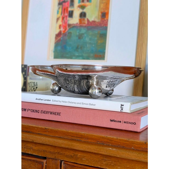 Silver Plated Clover Ball Footed Dish from Elkington & Co, 1950s For Sale - Image 10 of 18
