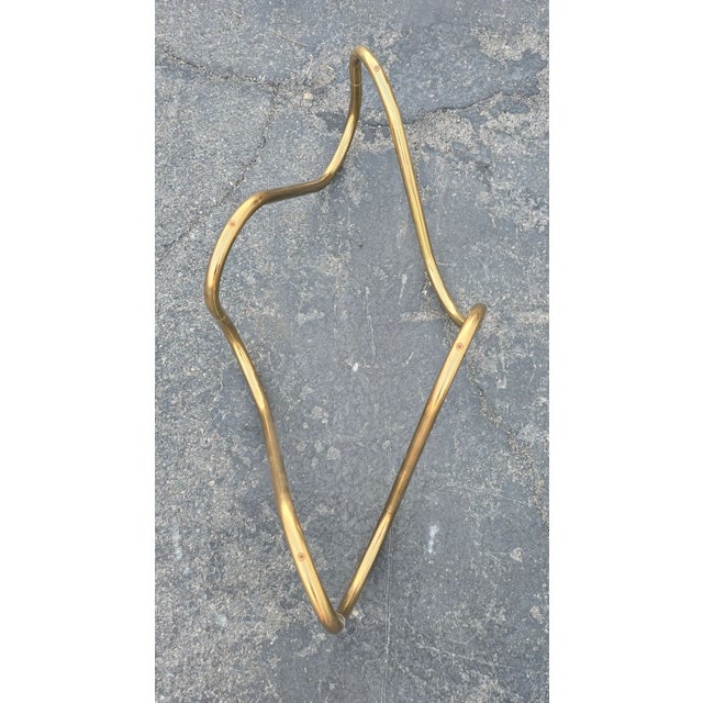 1980s Vintage Articulating Tubular Brass & Glass Coffee Table For Sale - Image 10 of 10