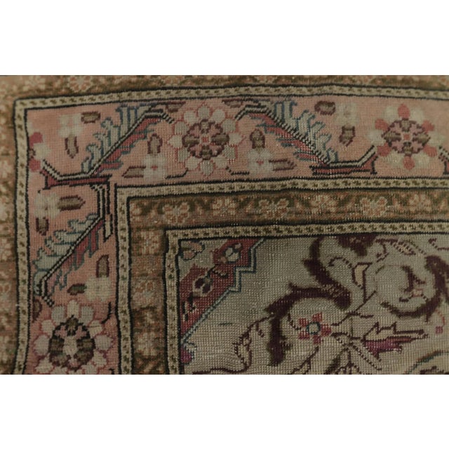1980s Turkish Pink Medallion Kayseri Rug For Sale - Image 11 of 12