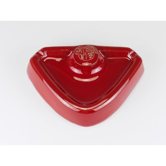 Red Ceramic Ashtray by Alfa Romeo, Italy, 1970s For Sale - Image 12 of 17