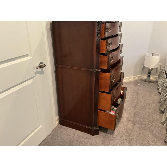Wood 1940s Mahogany Chest on Chest 6 Drawers For Sale - Image 7 of 7