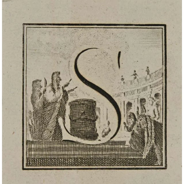 Letter of the Alphabet S, from the series "Antiquities of Herculaneum", is an etching on paper realized by Luigi...