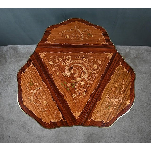 Wood Small Late 19th Century Napoleon III Mahogany Drop-Leaf Table For Sale - Image 7 of 18