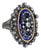 Silver and Gold Ring with Enamel and Diamonds, 19th Century For Sale