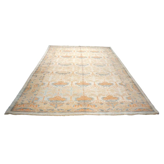 Condition: New Origin: Turkey Design: Irish Donegal Actual size: 9'0" x 12'6" Thickness: 1/4" Colors: Light Blue, Orange,...