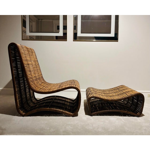 Khaki 1960s ‘Wave’ Lounge Chair by Danny Ho Fong for TropiCal For Sale - Image 8 of 8