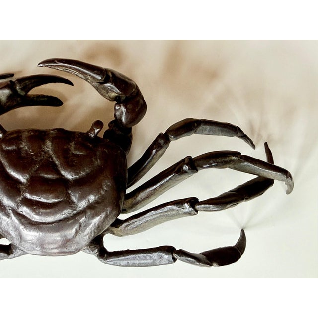 Japanese Bronze Articulated Crab Okimono Meiji by Yasunosuke Ryubundo VI For Sale In Atlanta - Image 6 of 13