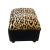 Custom Made Velvet Animal Print Ottoman/Footstool For Sale In New York - Image 6 of 6