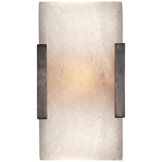 Kelly Wearstler for Visual Comfort Signature Covet Wide Clip Bath Sconce in Bronze For Sale