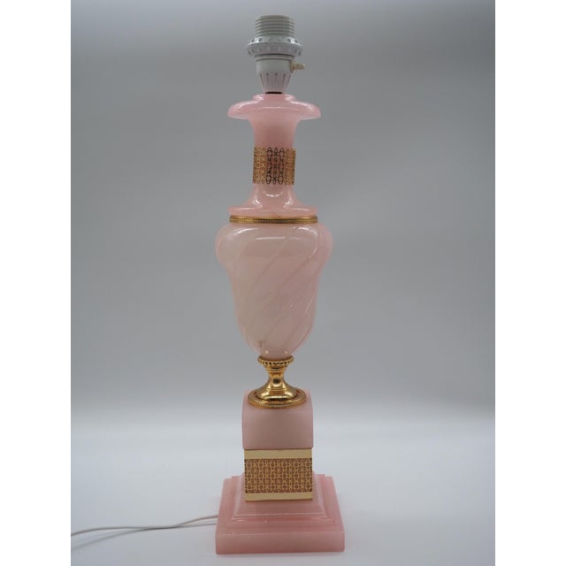 Vintage Italian Alabaster Table Lamp, Italy, 1970s For Sale - Image 15 of 18