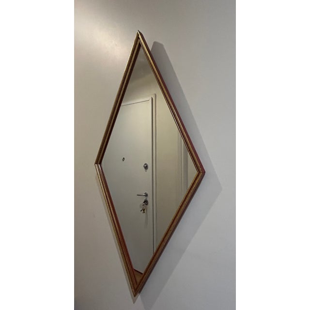 1970s Vintage Diamond-Shaped Mirror, 1970s For Sale - Image 5 of 7